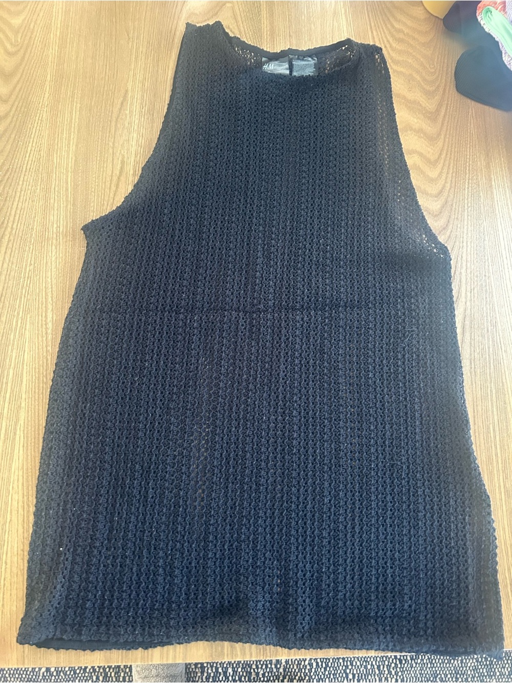 H&M Black Crochet Swim Coverup Short Dress